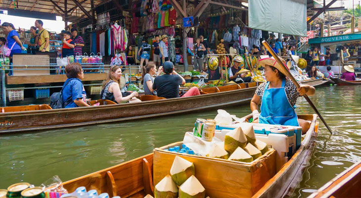 excursie bangkok naar drijvende markt