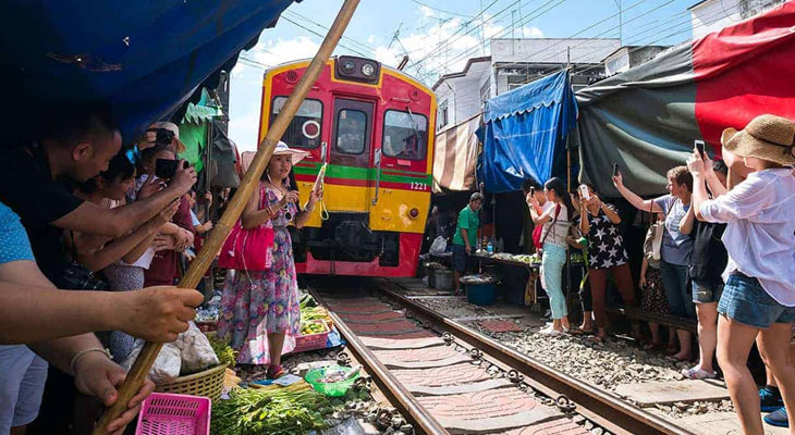 treinmarkt bangkok mae klong excursie